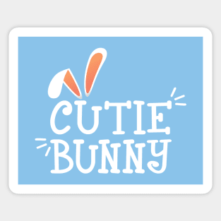 Simple Cutie Bunny Easter Typography Sticker